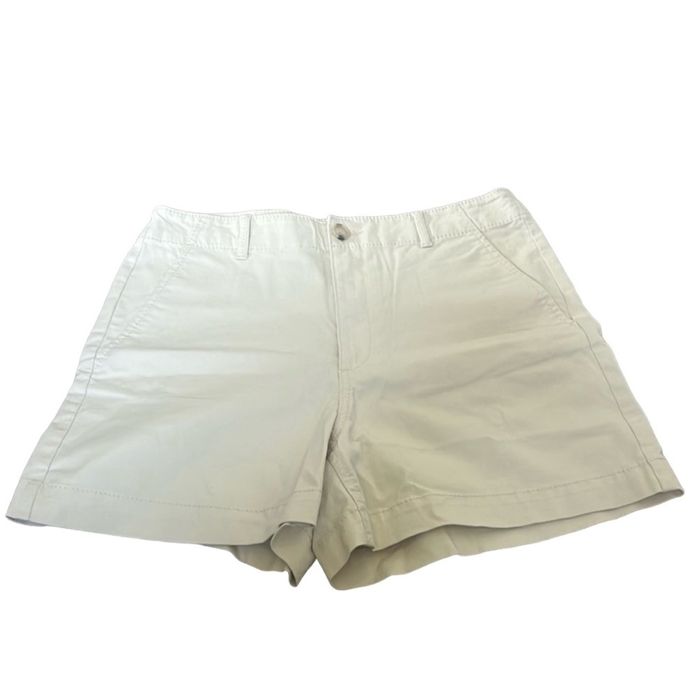 Loft Washed Twill Shorts Cream Beige Size‎ 6 Chino 3 Inch Inseam